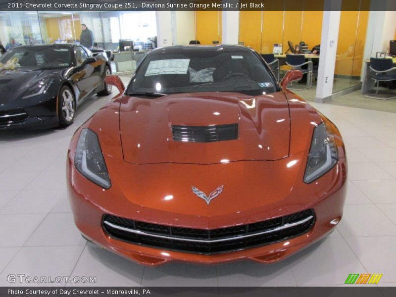 Daytona Sunrise Orange Metallic / Jet Black 2015 Chevrolet Corvette Stingray Coupe Z51