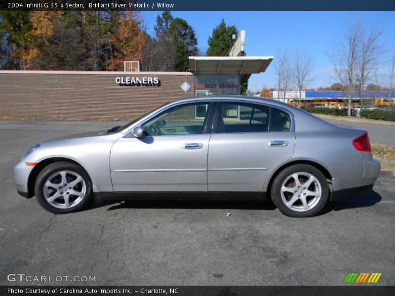 Brilliant Silver Metallic / Willow 2004 Infiniti G 35 x Sedan