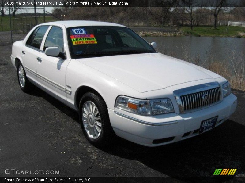 Vibrant White / Medium Light Stone 2009 Mercury Grand Marquis LS