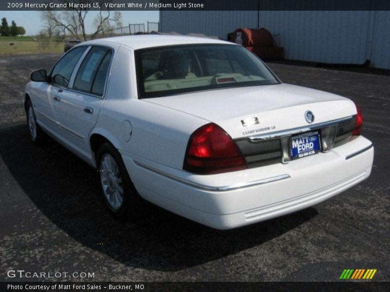 Vibrant White / Medium Light Stone 2009 Mercury Grand Marquis LS