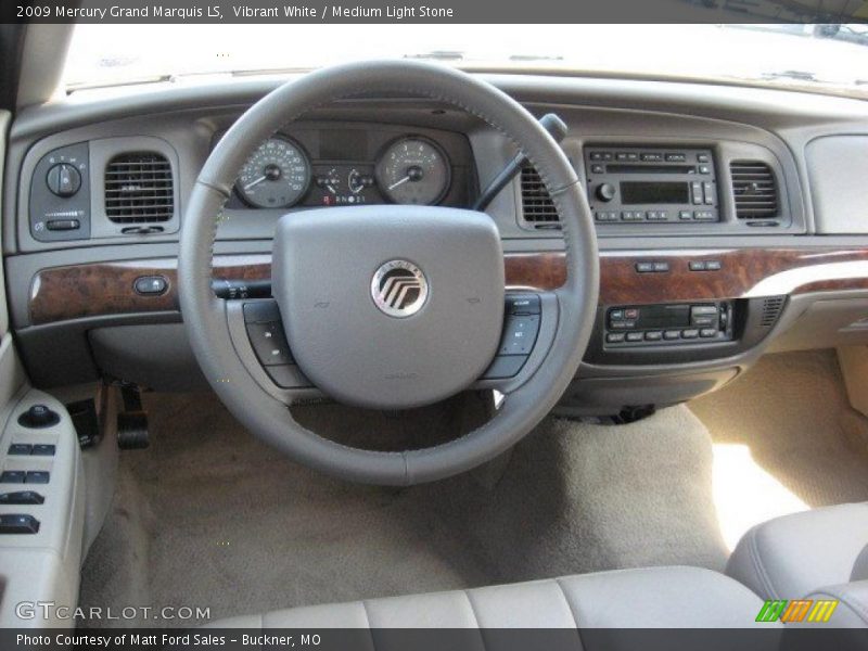 Vibrant White / Medium Light Stone 2009 Mercury Grand Marquis LS