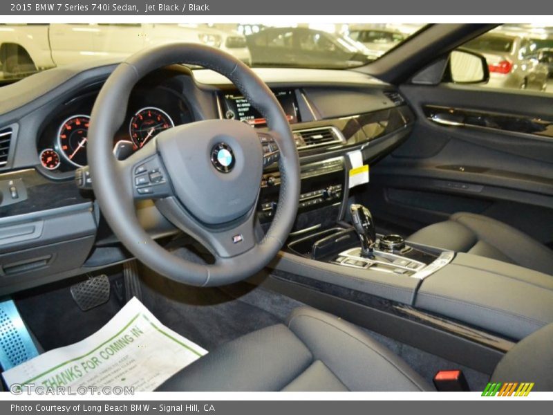 Jet Black / Black 2015 BMW 7 Series 740i Sedan