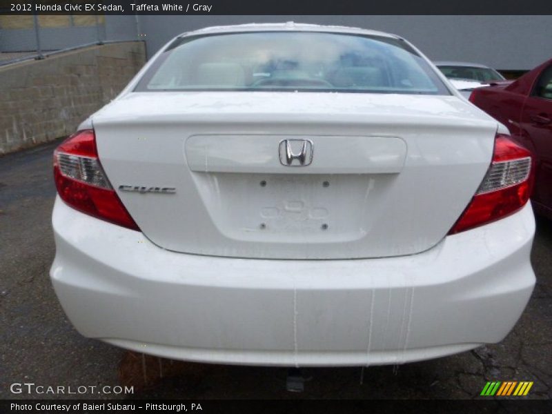 Taffeta White / Gray 2012 Honda Civic EX Sedan