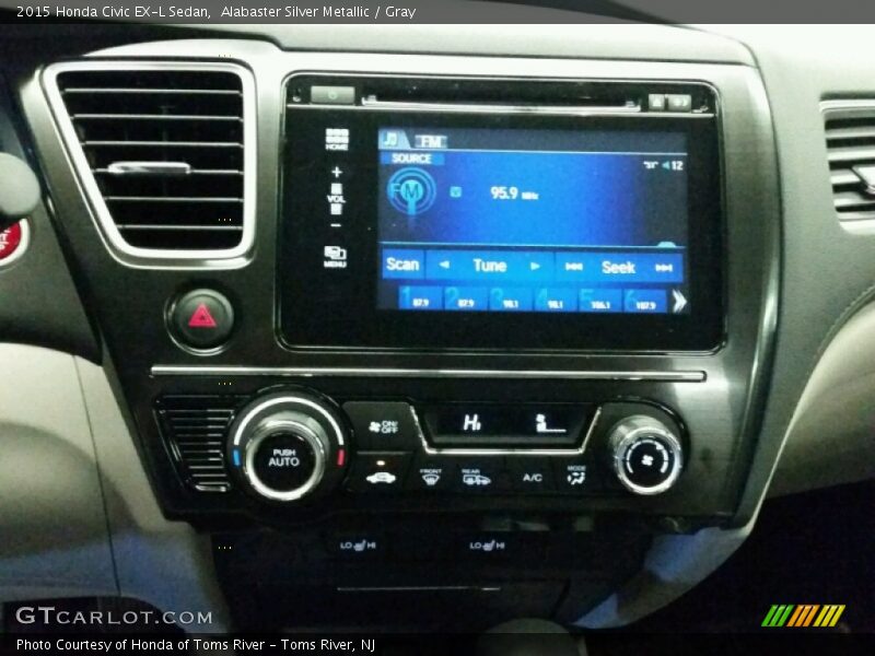 Alabaster Silver Metallic / Gray 2015 Honda Civic EX-L Sedan