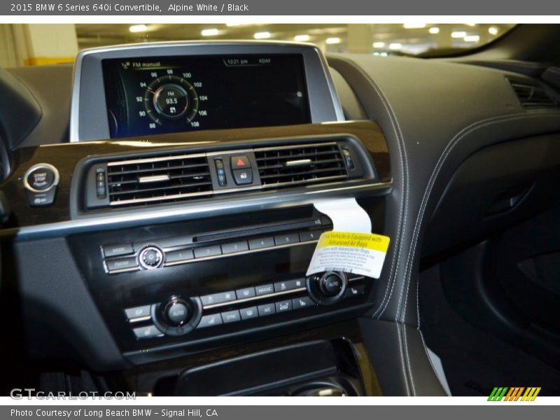 Alpine White / Black 2015 BMW 6 Series 640i Convertible