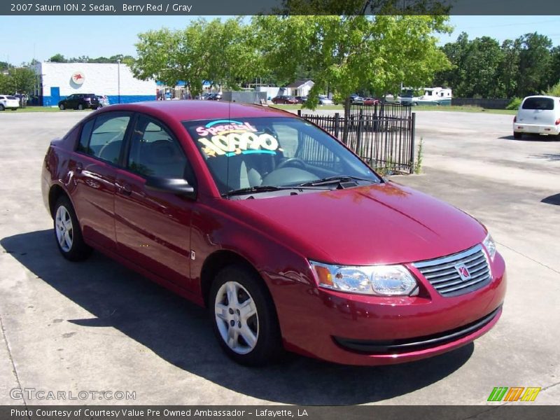 Berry Red / Gray 2007 Saturn ION 2 Sedan