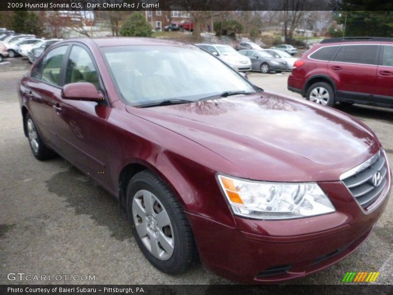 Dark Cherry Red / Camel 2009 Hyundai Sonata GLS