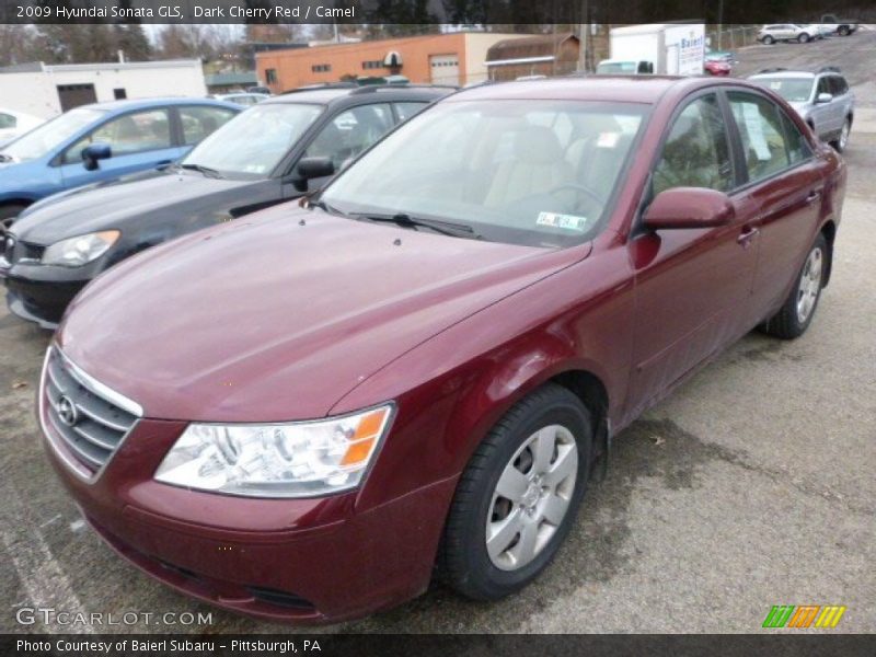 Dark Cherry Red / Camel 2009 Hyundai Sonata GLS