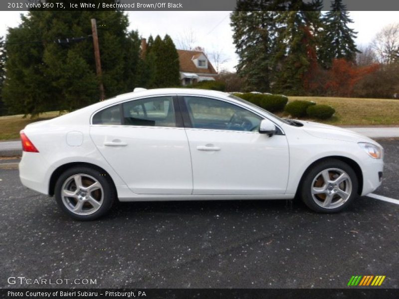 Ice White / Beechwood Brown/Off Black 2012 Volvo S60 T5