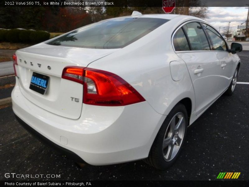 Ice White / Beechwood Brown/Off Black 2012 Volvo S60 T5