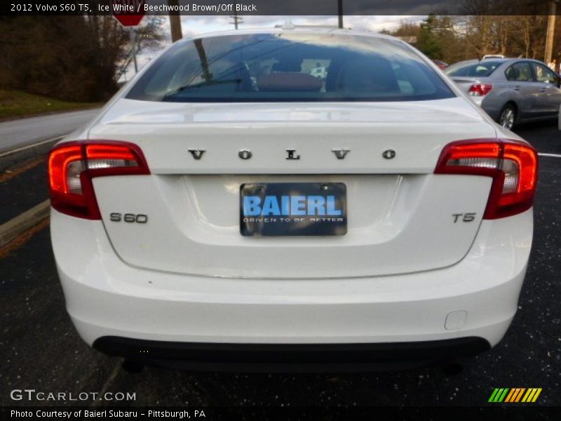 Ice White / Beechwood Brown/Off Black 2012 Volvo S60 T5