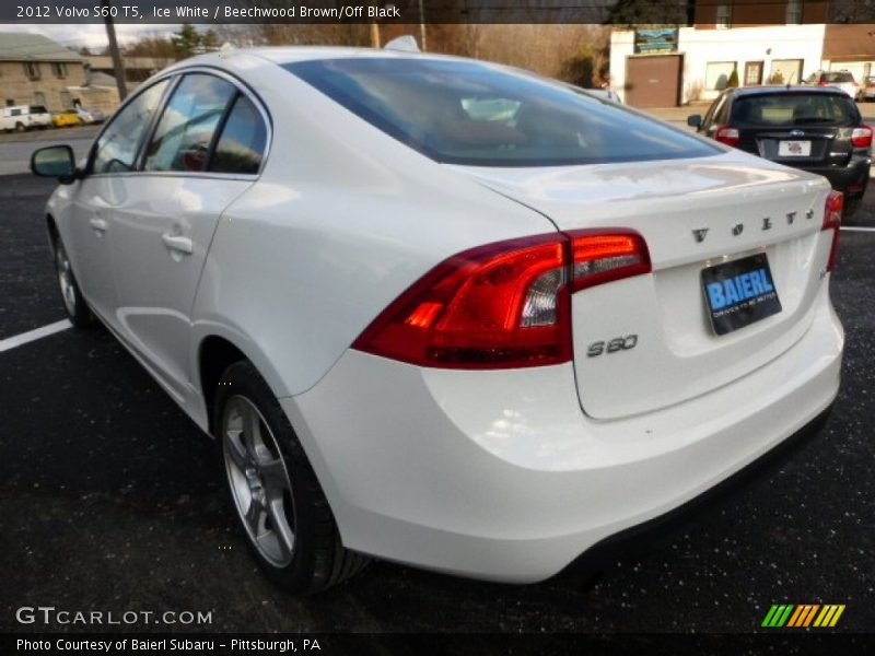 Ice White / Beechwood Brown/Off Black 2012 Volvo S60 T5