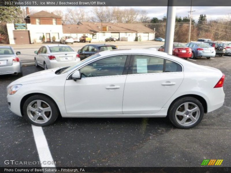 Ice White / Beechwood Brown/Off Black 2012 Volvo S60 T5