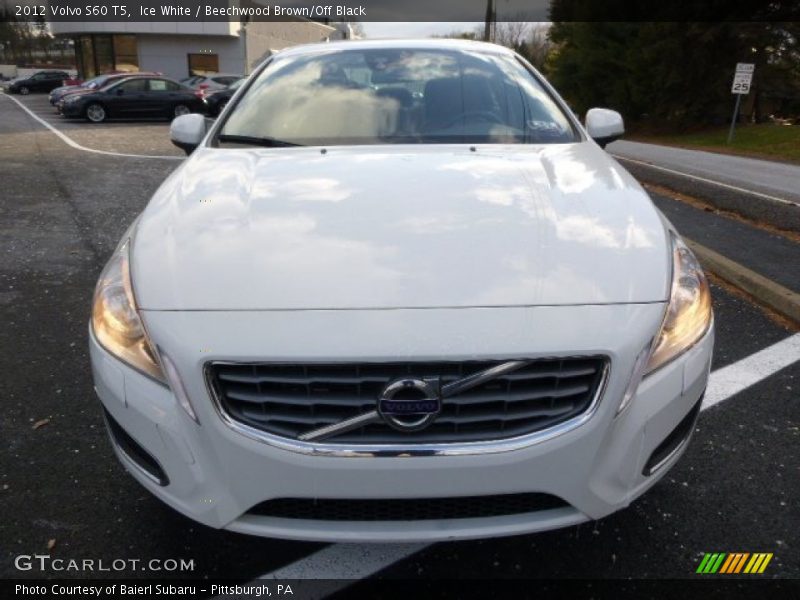 Ice White / Beechwood Brown/Off Black 2012 Volvo S60 T5