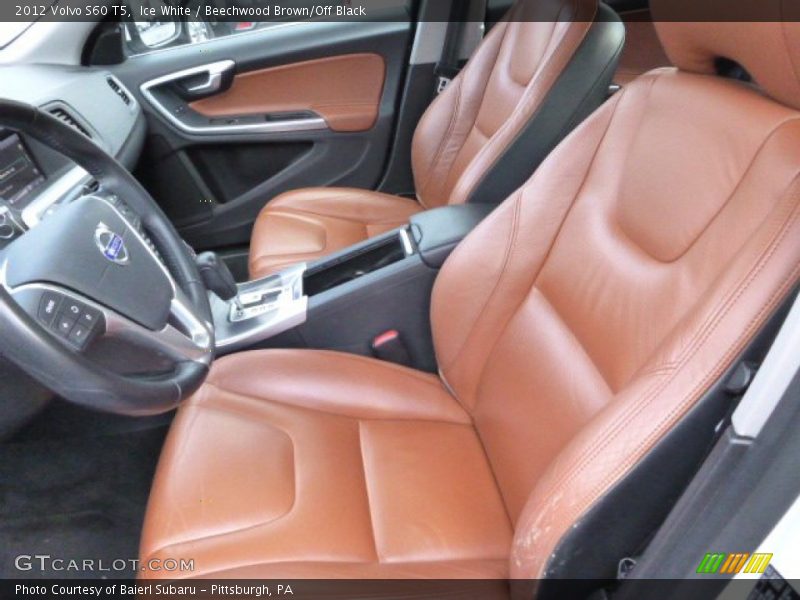 Ice White / Beechwood Brown/Off Black 2012 Volvo S60 T5