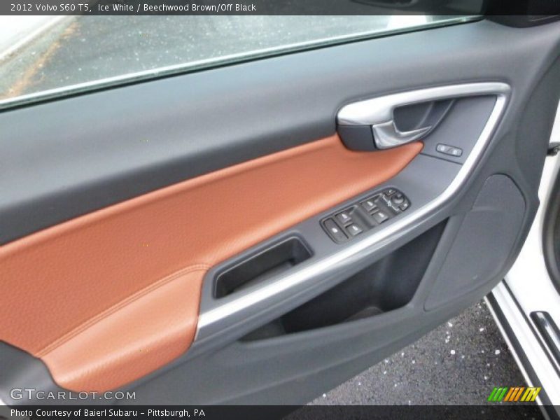 Ice White / Beechwood Brown/Off Black 2012 Volvo S60 T5