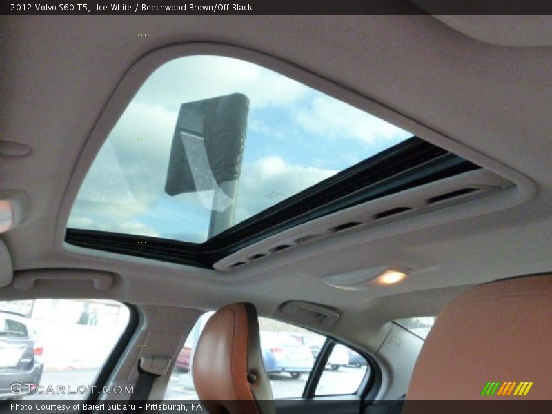 Ice White / Beechwood Brown/Off Black 2012 Volvo S60 T5