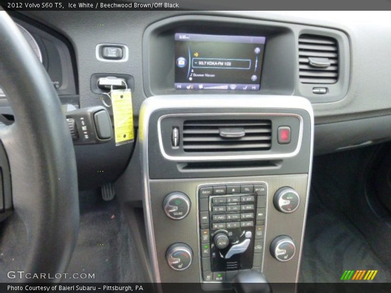 Ice White / Beechwood Brown/Off Black 2012 Volvo S60 T5
