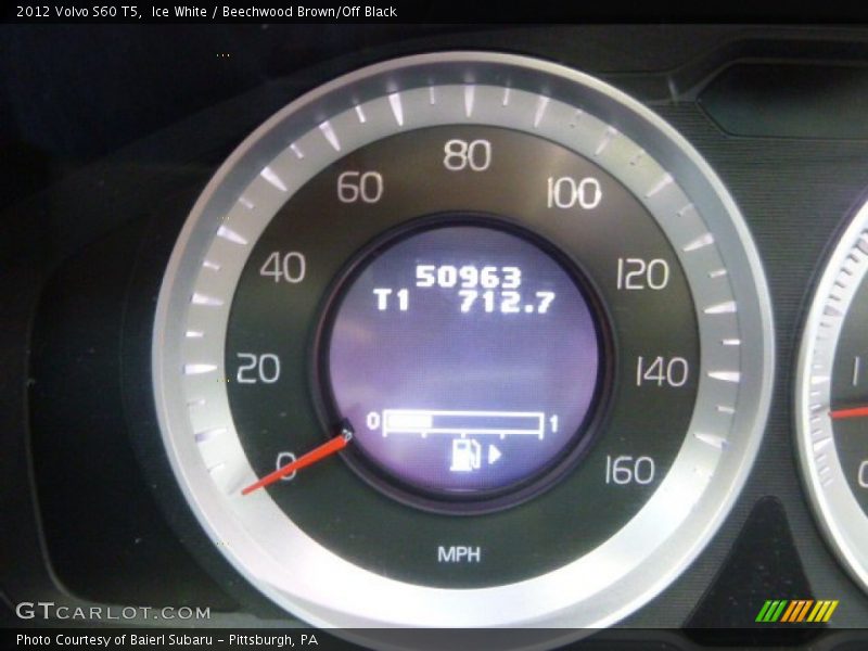 Ice White / Beechwood Brown/Off Black 2012 Volvo S60 T5
