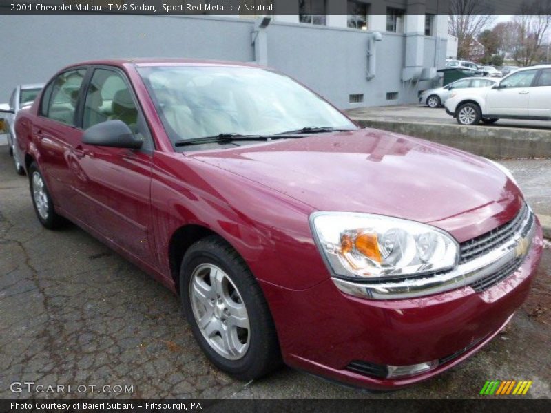 Sport Red Metallic / Neutral 2004 Chevrolet Malibu LT V6 Sedan