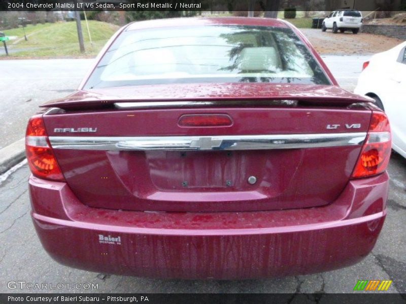 Sport Red Metallic / Neutral 2004 Chevrolet Malibu LT V6 Sedan