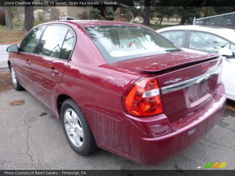 Sport Red Metallic / Neutral 2004 Chevrolet Malibu LT V6 Sedan