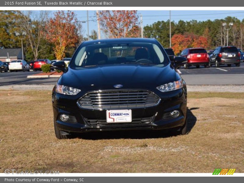 Tuxedo Black Metallic / Charcoal Black 2015 Ford Fusion SE