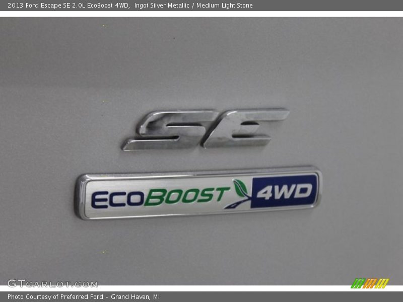 Ingot Silver Metallic / Medium Light Stone 2013 Ford Escape SE 2.0L EcoBoost 4WD