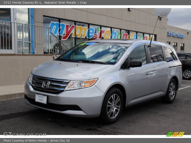 Alabaster Silver Metallic / Gray 2012 Honda Odyssey EX-L