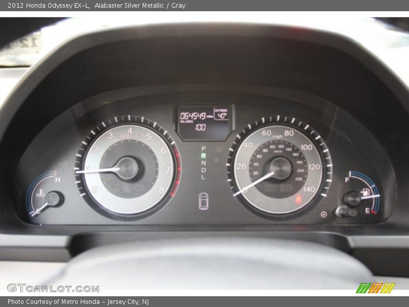 Alabaster Silver Metallic / Gray 2012 Honda Odyssey EX-L