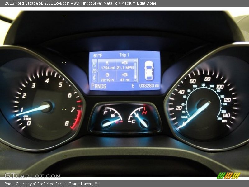 Ingot Silver Metallic / Medium Light Stone 2013 Ford Escape SE 2.0L EcoBoost 4WD