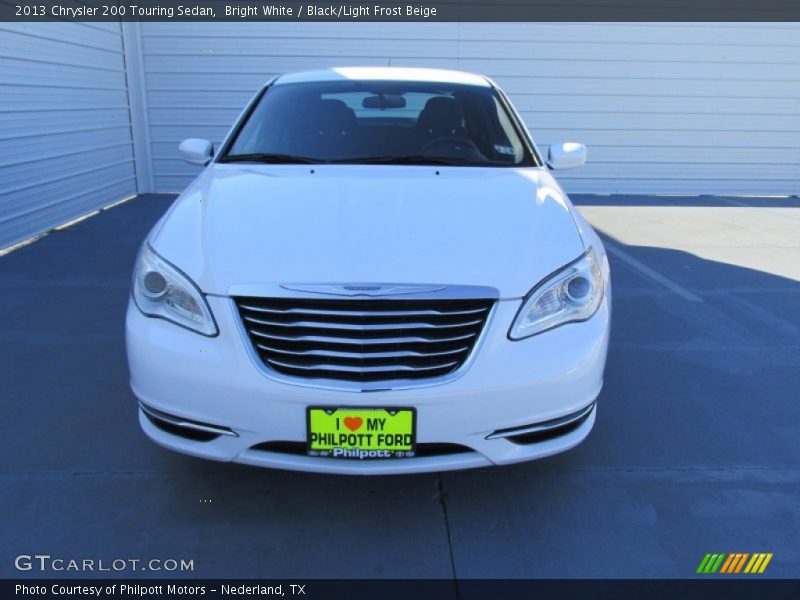 Bright White / Black/Light Frost Beige 2013 Chrysler 200 Touring Sedan