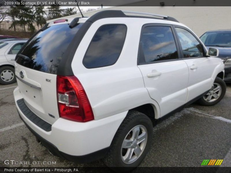Clear White / Black 2009 Kia Sportage EX V6 4x4