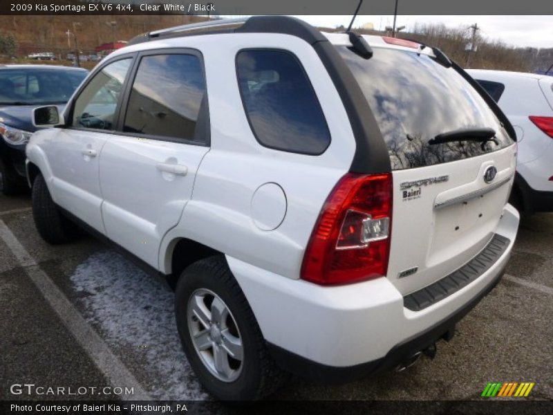 Clear White / Black 2009 Kia Sportage EX V6 4x4