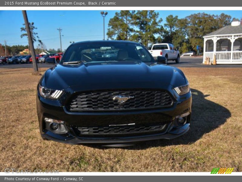 Black / Ceramic 2015 Ford Mustang EcoBoost Premium Coupe