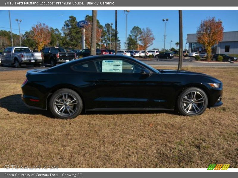 Black / Ceramic 2015 Ford Mustang EcoBoost Premium Coupe