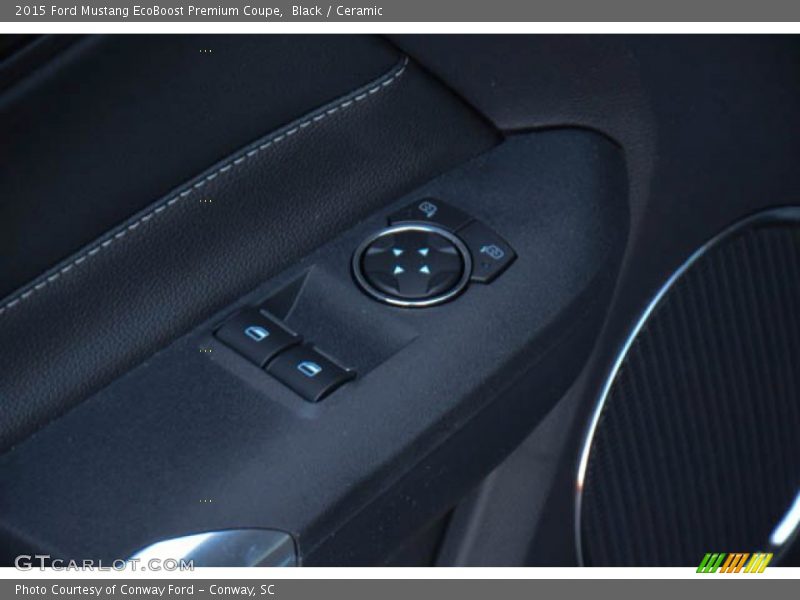 Black / Ceramic 2015 Ford Mustang EcoBoost Premium Coupe