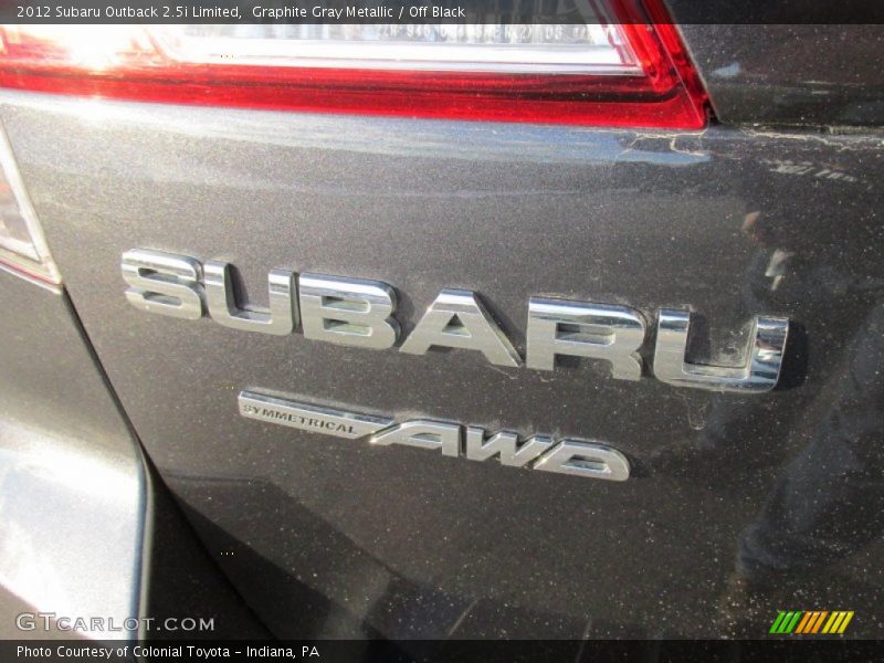 Graphite Gray Metallic / Off Black 2012 Subaru Outback 2.5i Limited