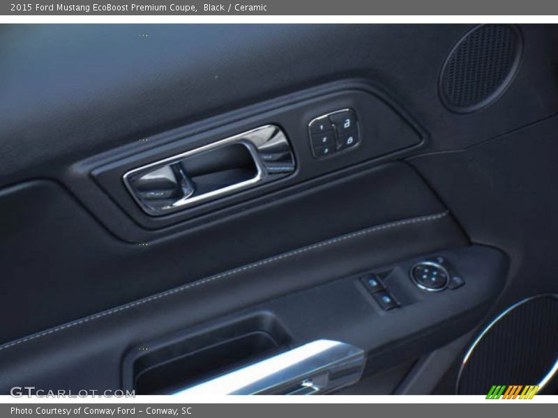 Black / Ceramic 2015 Ford Mustang EcoBoost Premium Coupe
