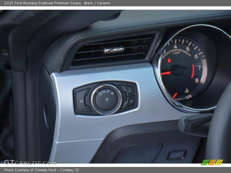 Black / Ceramic 2015 Ford Mustang EcoBoost Premium Coupe