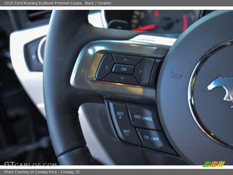 Black / Ceramic 2015 Ford Mustang EcoBoost Premium Coupe