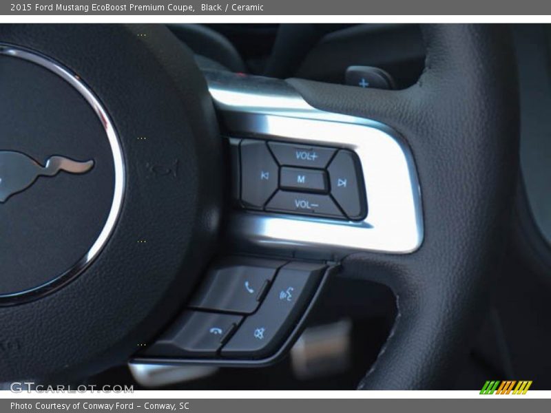 Black / Ceramic 2015 Ford Mustang EcoBoost Premium Coupe