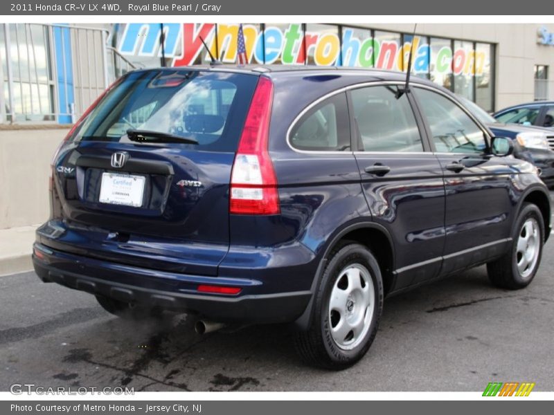 Royal Blue Pearl / Gray 2011 Honda CR-V LX 4WD