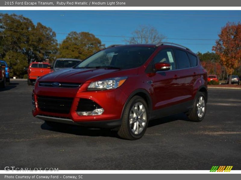 Ruby Red Metallic / Medium Light Stone 2015 Ford Escape Titanium