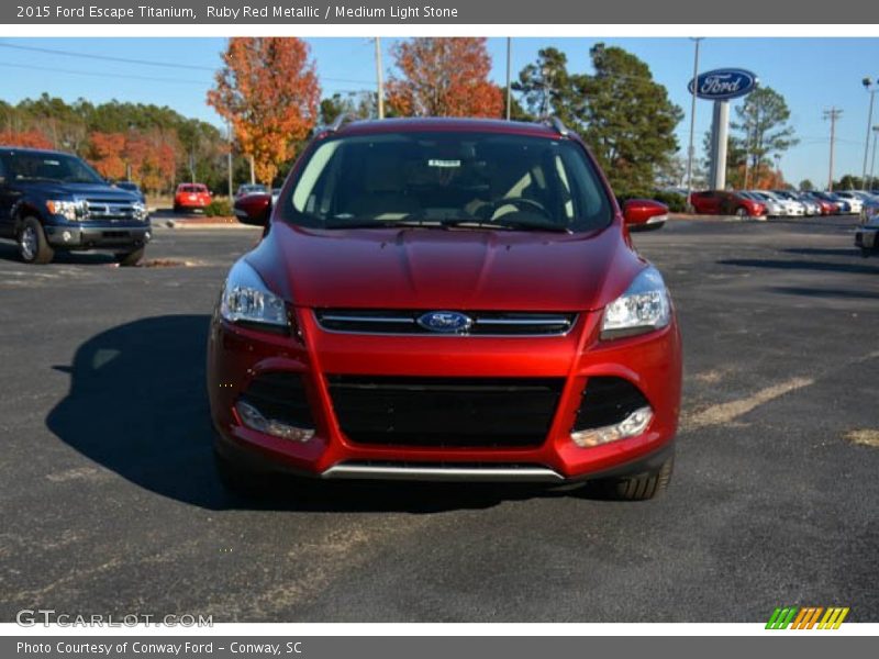 Ruby Red Metallic / Medium Light Stone 2015 Ford Escape Titanium