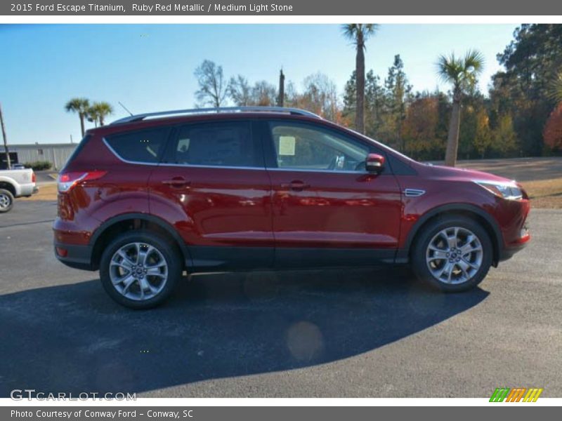 Ruby Red Metallic / Medium Light Stone 2015 Ford Escape Titanium