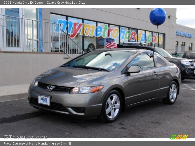 Galaxy Gray Metallic / Gray 2008 Honda Civic EX Coupe