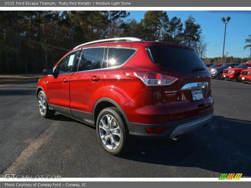 Ruby Red Metallic / Medium Light Stone 2015 Ford Escape Titanium