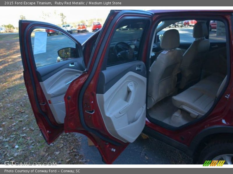 Ruby Red Metallic / Medium Light Stone 2015 Ford Escape Titanium