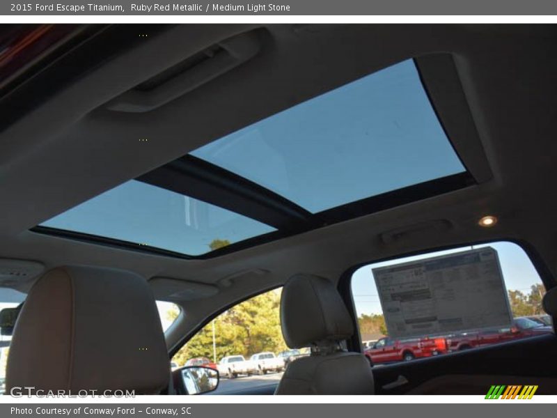 Ruby Red Metallic / Medium Light Stone 2015 Ford Escape Titanium